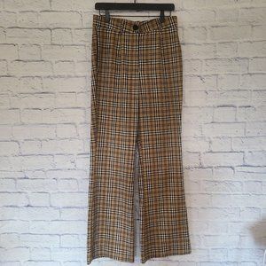Nasty Gal Plaid Trouser Pants Flare Leg Womens Size 8 NWOT